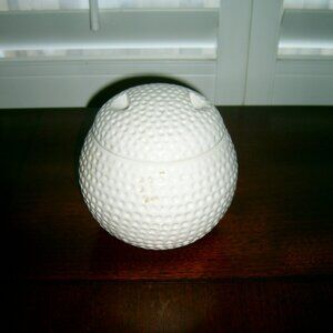 Golf Ball Shaped Ceramic Storage Container or Small Cookie Jar